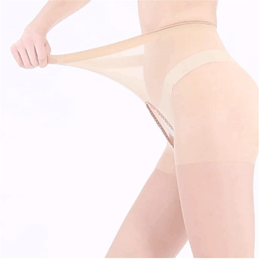 4 Piece Set Sexy Open Crotch Set of 4 Stockings Perforated Pantyhose Cosplay [harukita] Women's