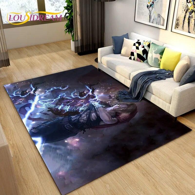 Anime Fullmetal Alchemist Area Rug Large,Carpet Rug for Living Room Bedroom Sofa Doormat Decoration,kids Play Non-slip Floor Mat