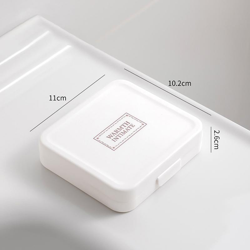 

Женская коробка для хранения гигиенических прокладок и тампонов, портативная, водонепроницаемая, пыленепроницаемая, органайзер, простая коробка для гигиенических прокладок с рисунком белый