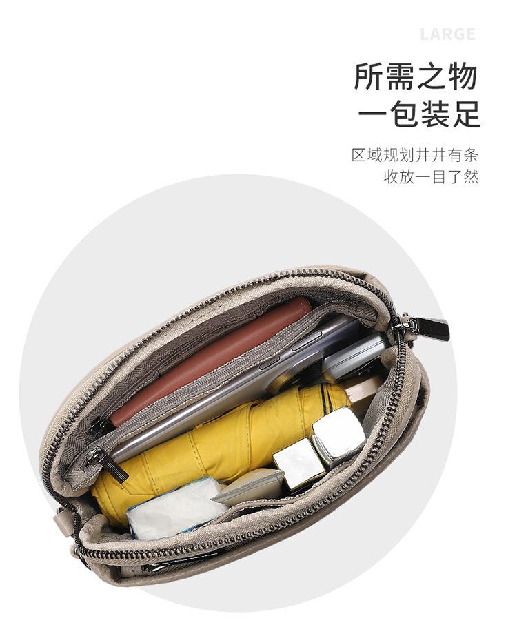 Minimalist Commuter Genuine Leather Women's Shoulder Bag Casual Small Square Bag Multi-Pocket Top Grain Cowhide Crossbody Bag