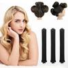 4 Pcs No Heat Hair Curler Set with Satin Bonnet, Overnight Anti-Frizz Wave Styling Tools, Adjustable Soft Fit for All Hair Types