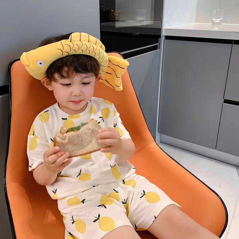 Ice Silk Baby Pajama Set: Loose Fit, Short-Sleeved Shorts for Boys & Girls - Cool, Breathable Summer & AC Wear