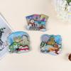 National City Scenic Cartoon Holz-Epoxid-Kühlschrankmagnet