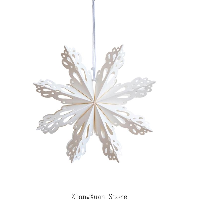 

3XUF Textured Snowflake Ceiling Danglers Tear Resistant Paper Perfect For Holiday Parties