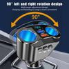 12V/24V Dual USB Quick Charge Car Cigarette Lighter Splitter Charger LED Display Bluetooth Hands-free Call Sockets Car Accessory