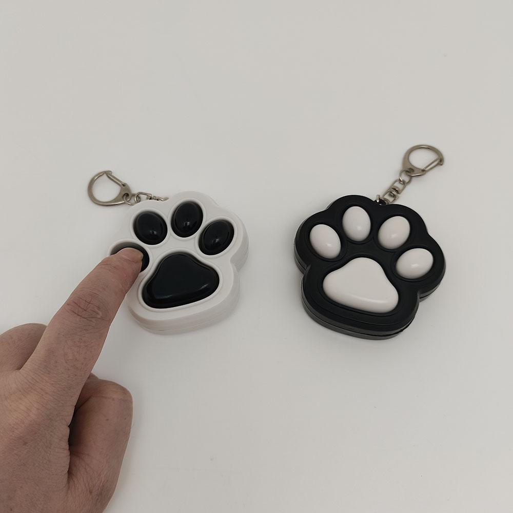 Cartoon Kawaii Cat Claw Button Decompression Toy Key Ring Pendant Cute Couple Car Bag Pendant Creative Keychain
