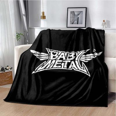 2026 New Babymetal Combination Printed Plush Soft Blanket Home Sofa Bed Warm Office Travel Picnic Flannel Blanket Bed Cover Gift