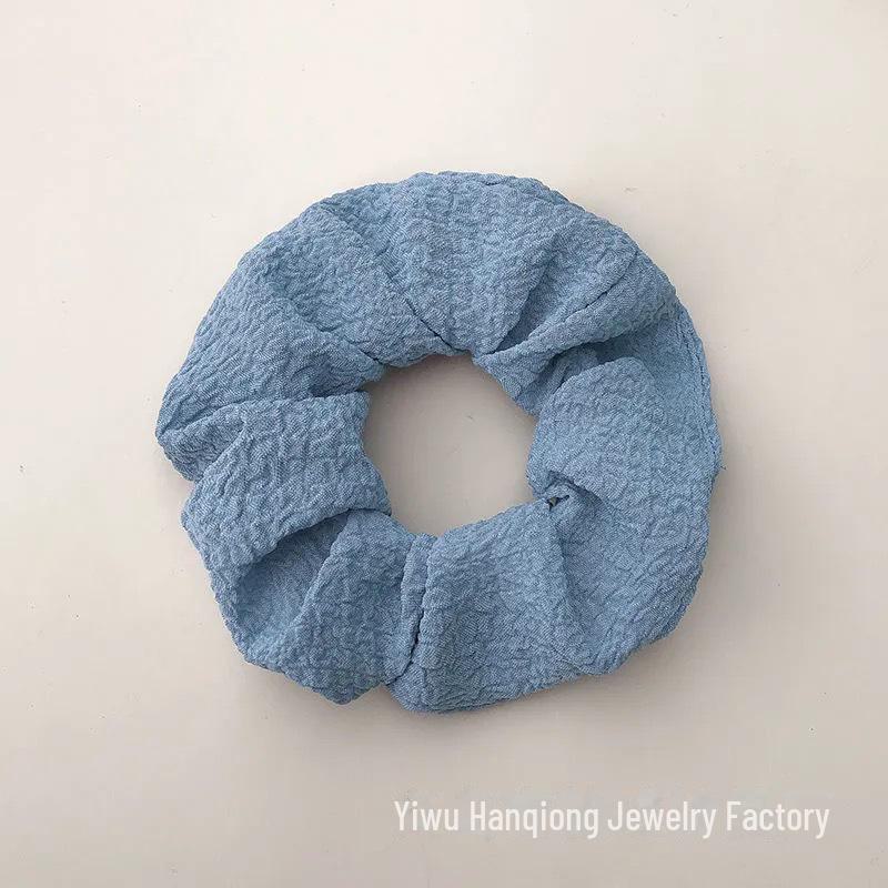 Корейское плиссированное кольцо для волос Macaron: Стиль знаменитости однотонная повязка на голову Bubble для женщин