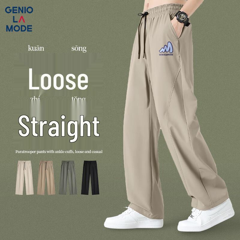 

GENIOLAMODE Men s Summer Lightweight Quick-Dry Casual Printed Long Pants 3XL