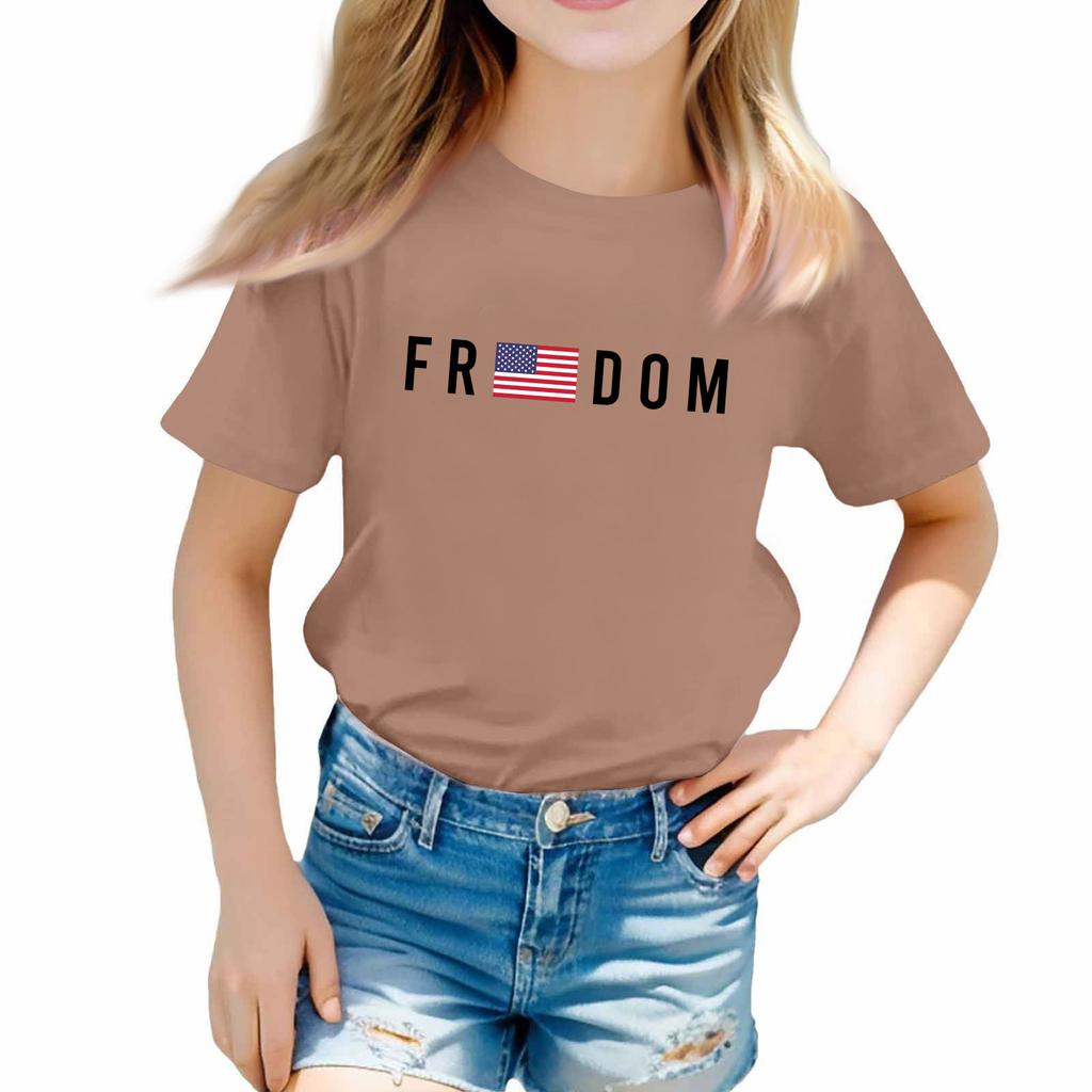 Toddler Girl Boy T-Shirts Kids Top Boys And Girls Printed Short Sleeved T-shirt 1-12Y Summ