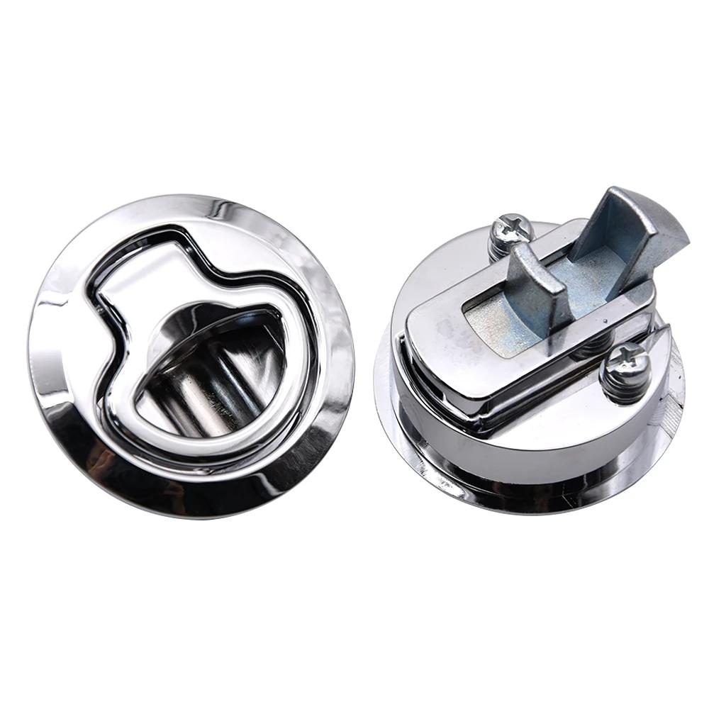 Round Non-locking Boat Marine Deck Latch Stainless Steel Boat Flush Pull Hatch Slam Latch for RV Yacht Marine