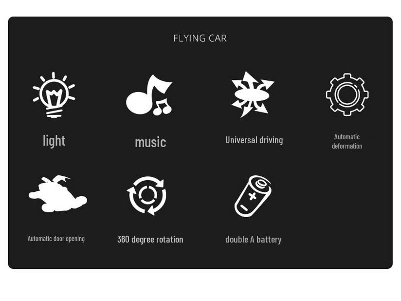 Electric Stunt Car: Colorful Music Lights, 4-Wheel Rotation, Auto Door Transform
