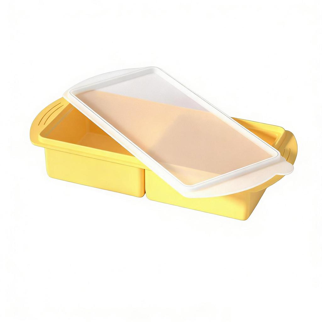 Frozen Soup & Baby Food Silicone Ice Cube Tray - 4/2 Grids, Freshness Storage Box.