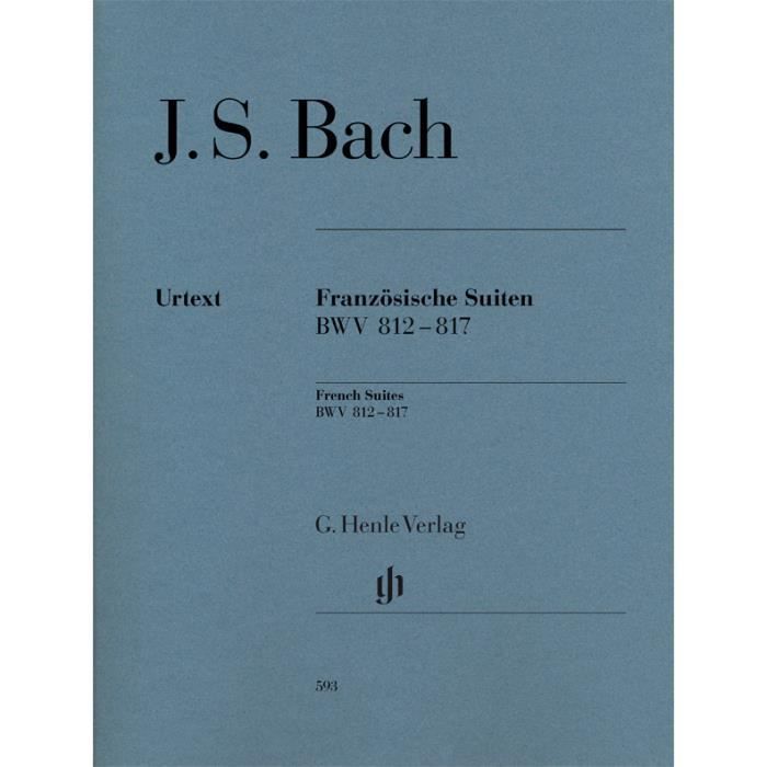 Recueil Piano - BWV 812-817 - Suites Françaises - Édition Urtext - G. Henle Verlag HN593