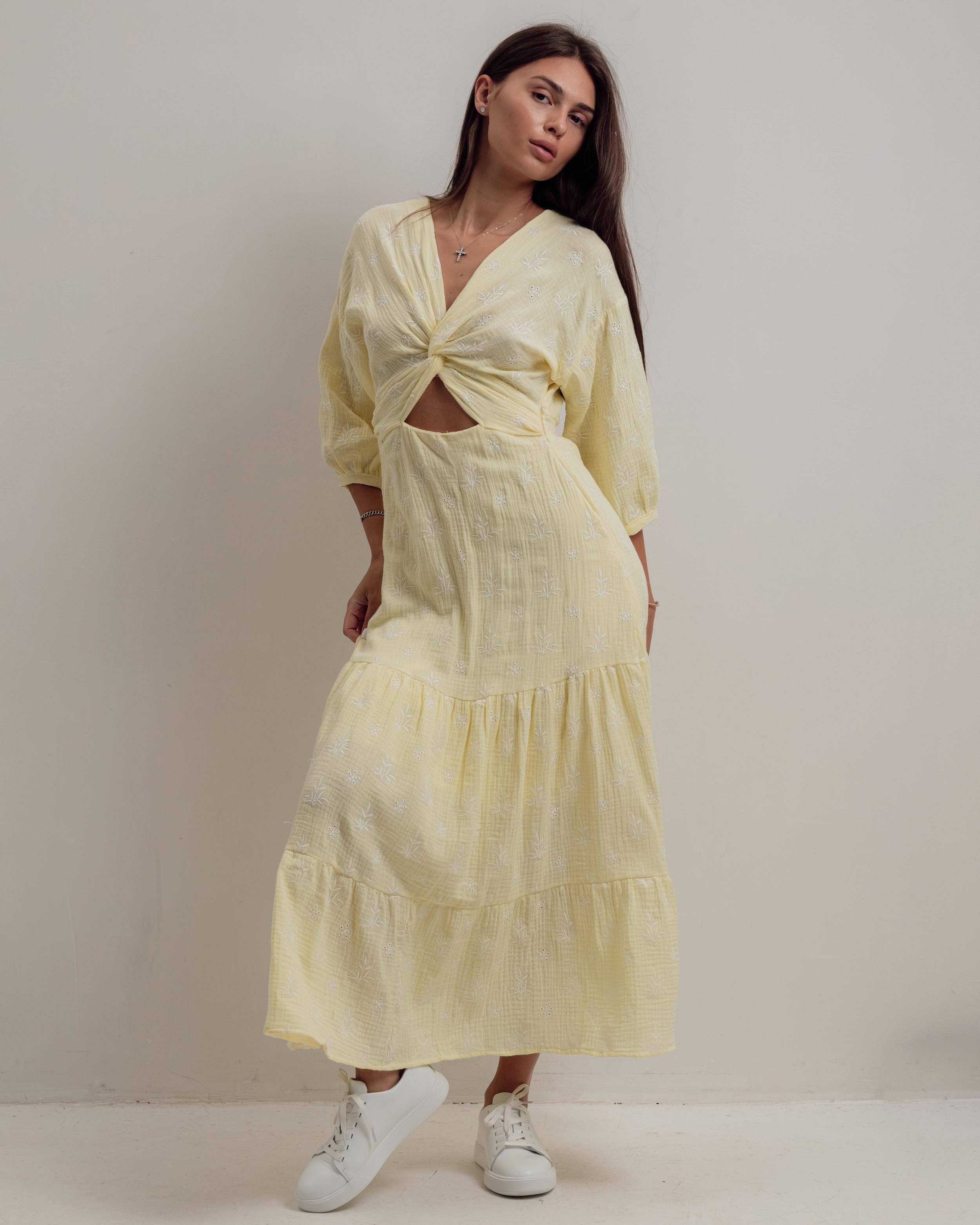 

Сукня довга літня BISOU 8133 S жовта S жовтий