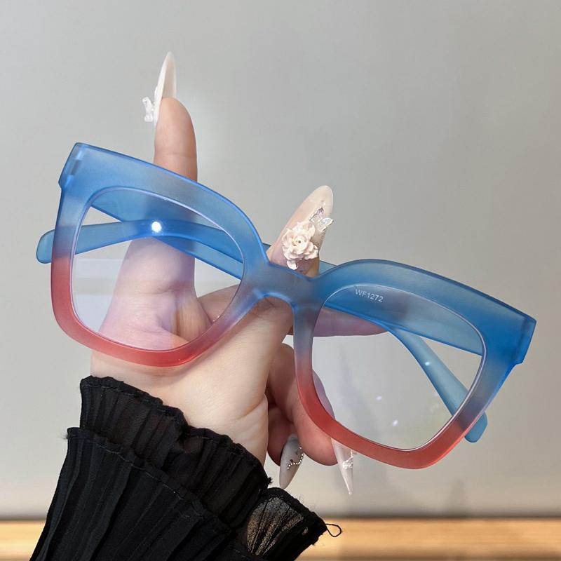 3PCS Cat Eye Reading Glasses Women Anti Blue Light Eyeglasses Double Color Frame Readers Fashion Eyewear