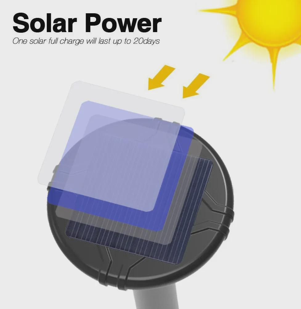 Zasilany energią słoneczną Zewnętrzny odstraszacz węży i szkodników z wibracją i brzęczykiem