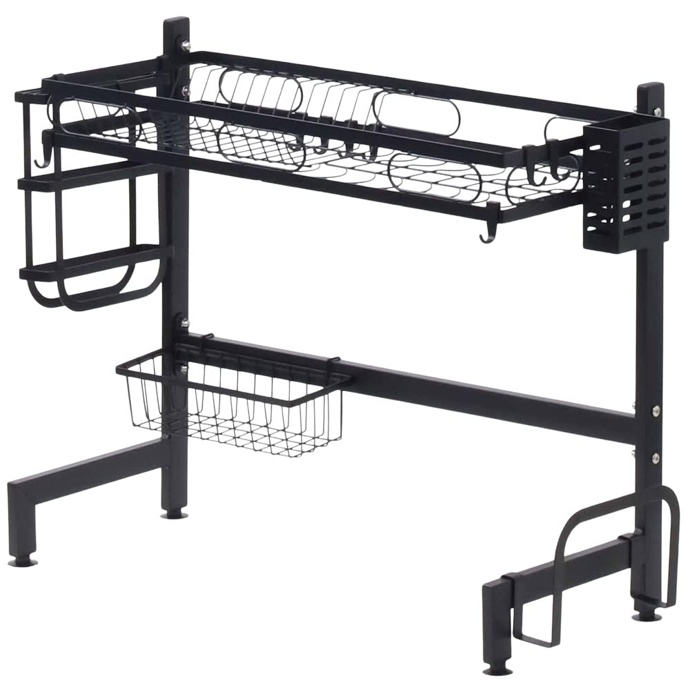 Iimono117 Dish Drainer Over the Sink 55cm Slim Dish Kitchen Large Chopstick Cutting Board Stainless Easy Assembly Rack, 2-tier, [width - 95cm] 2-tier