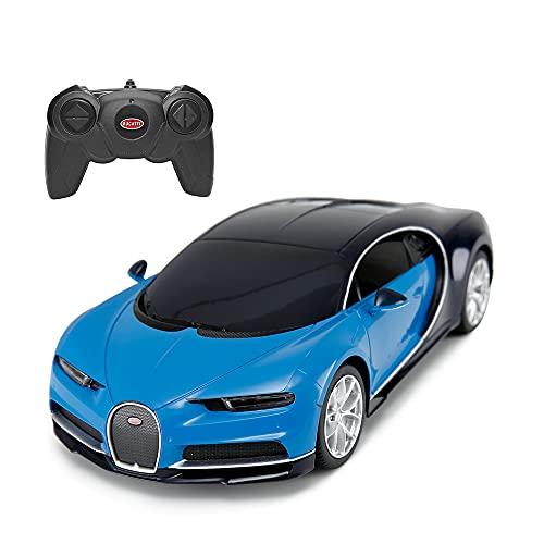 

Bugatti Remote Control Car, RASTAR 1/24 Scale Bugatti Chiron RC Model Car for Kids, Blue, 2.4GHz