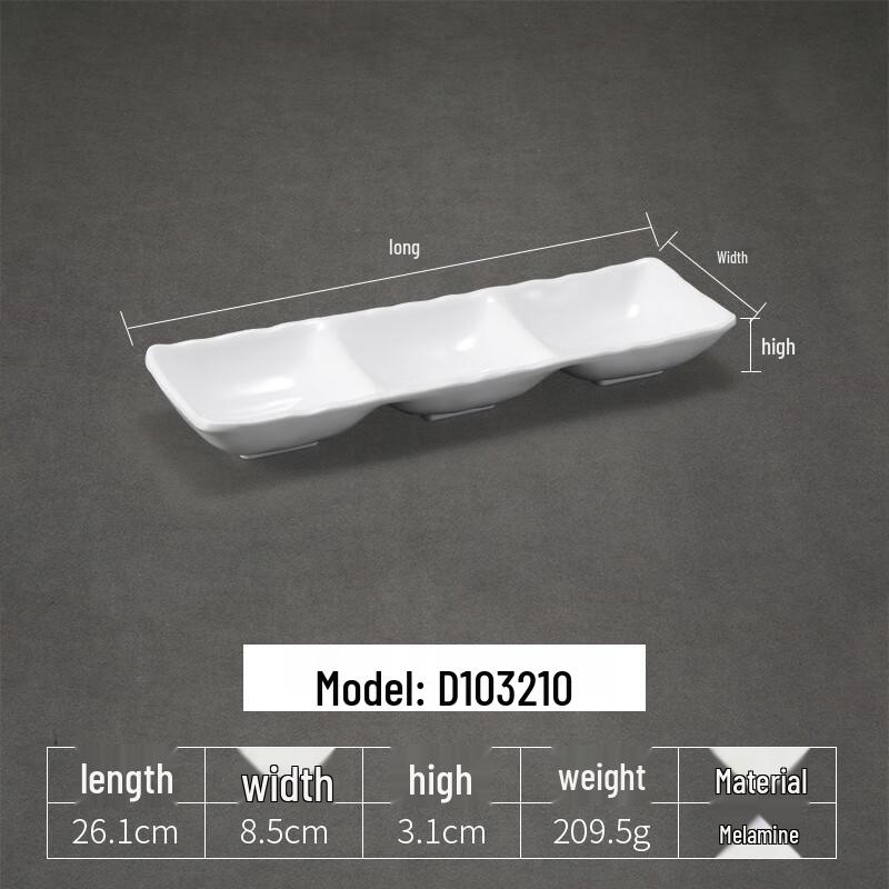 Piattini da Salse in Melamina a Doppio Scomparto Naiduo (10-Pack)