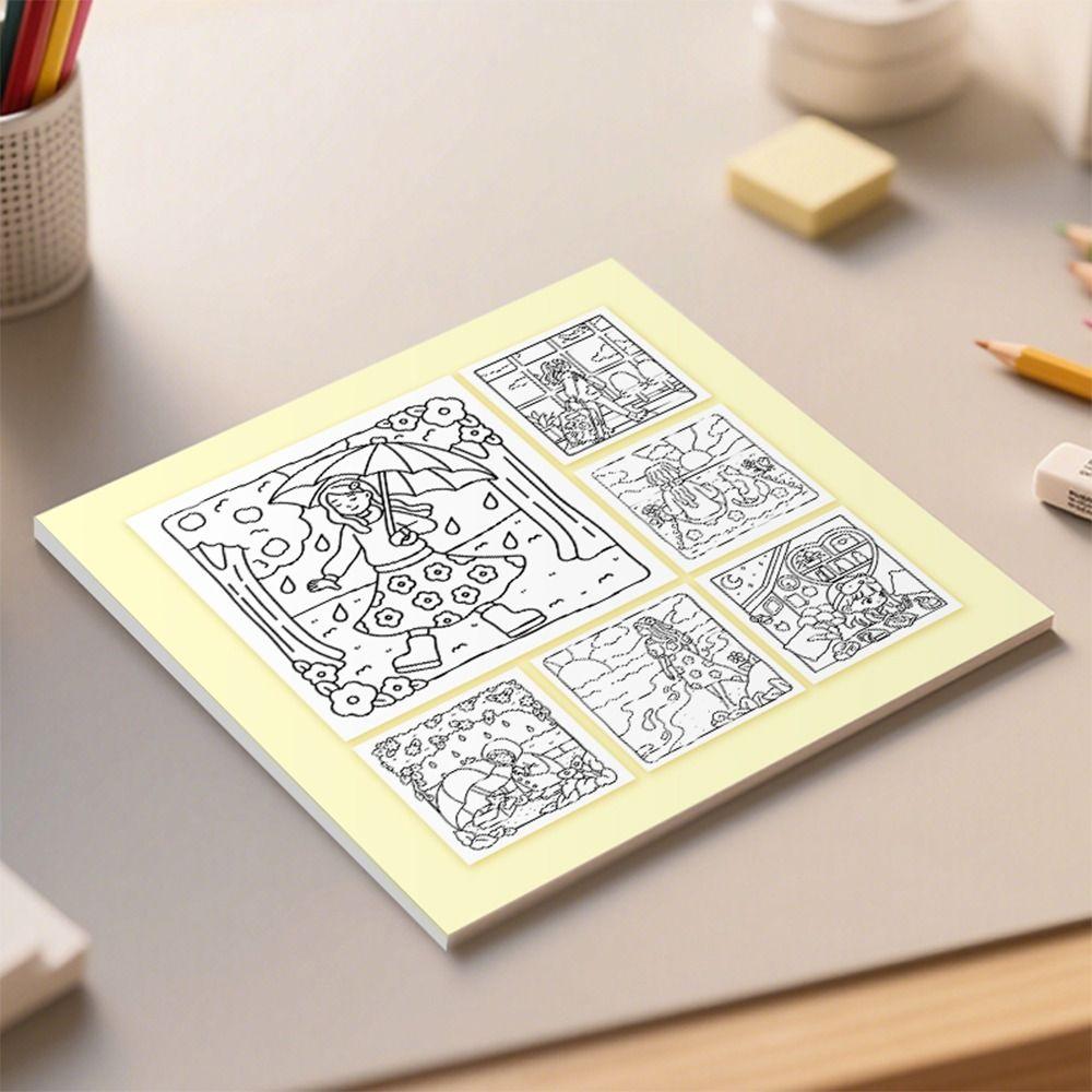 Cartoon Coloring Book Educational Doodles Book Cute Graffiti Painting Book  for Adults And Teens