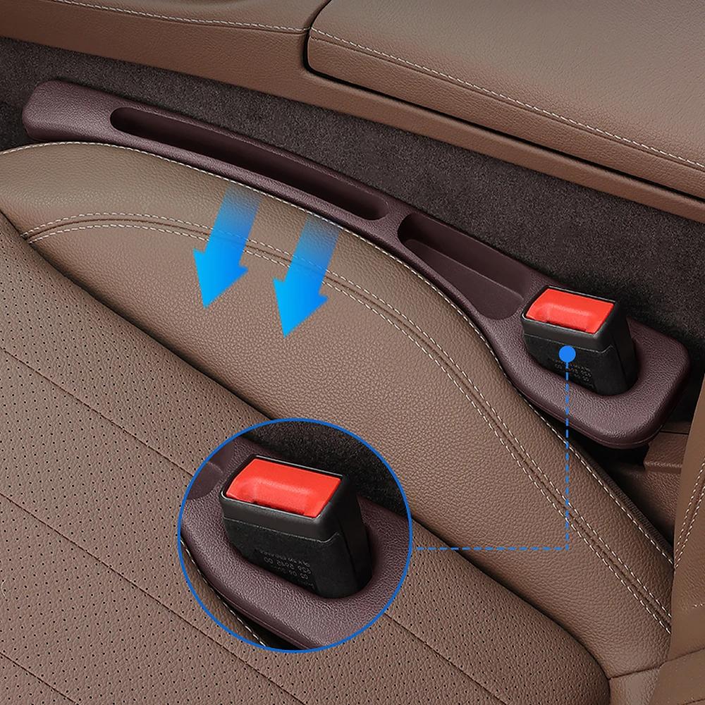 2PCS Car Seat Gap Filler Between Seats Crevice Interior Decoration Accessories Pu Waterproof Car Seat Gap Plug Strip