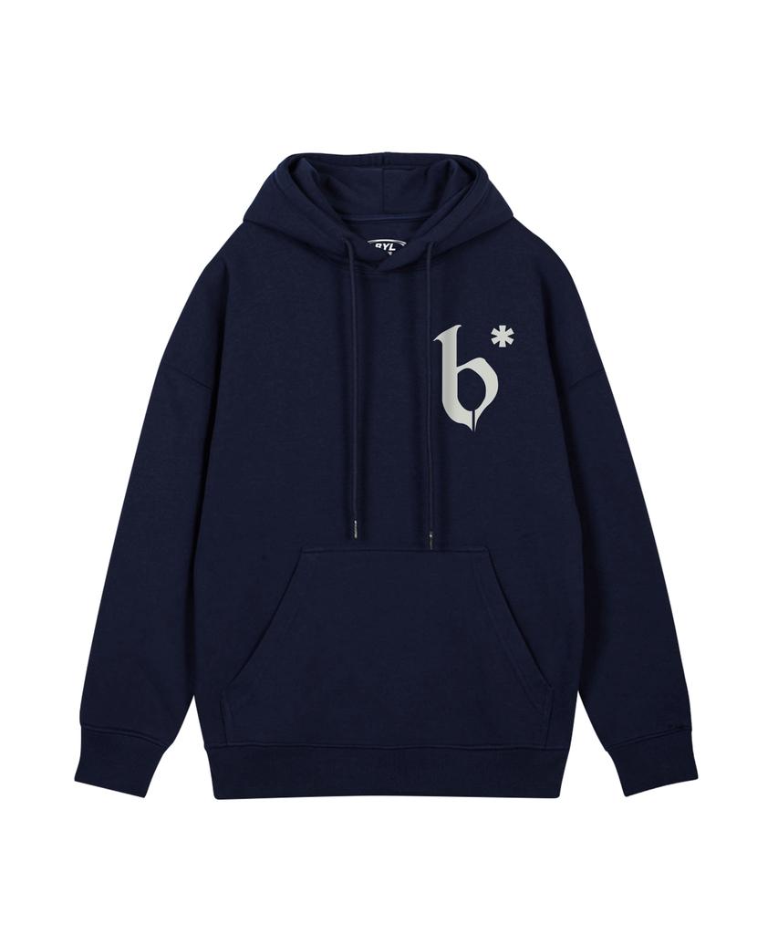 B Logo Hoodie Navy