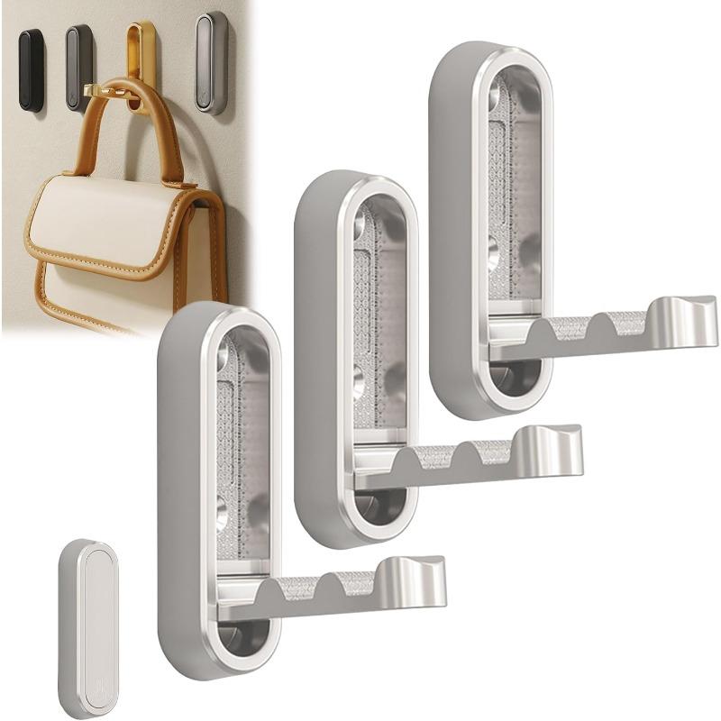 Goldene Faltbare Haken zum Aufhängen an der Wand, Metall Schwerlast Wandhaken Platzsparend für Handtuch, Mantel, Tasche, Saug-Haken ohne Bohren für Badezimmer, einfache Installation