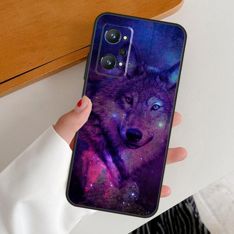Animal Wolf Galaxy For Realme C53 C51 C55 C67 C30 C31 C33 C35 C21Y C25s GT5 9 10 11 12 Pro Plus GT Neo 6 Case
