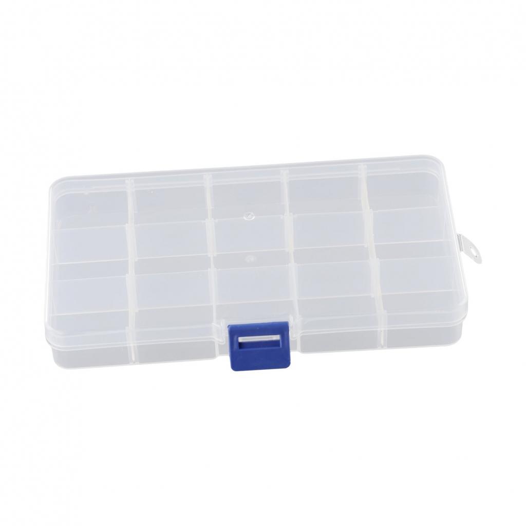 White Plastic Screws Jewelry Beads Storage Box Crafts Organizer Container Case
