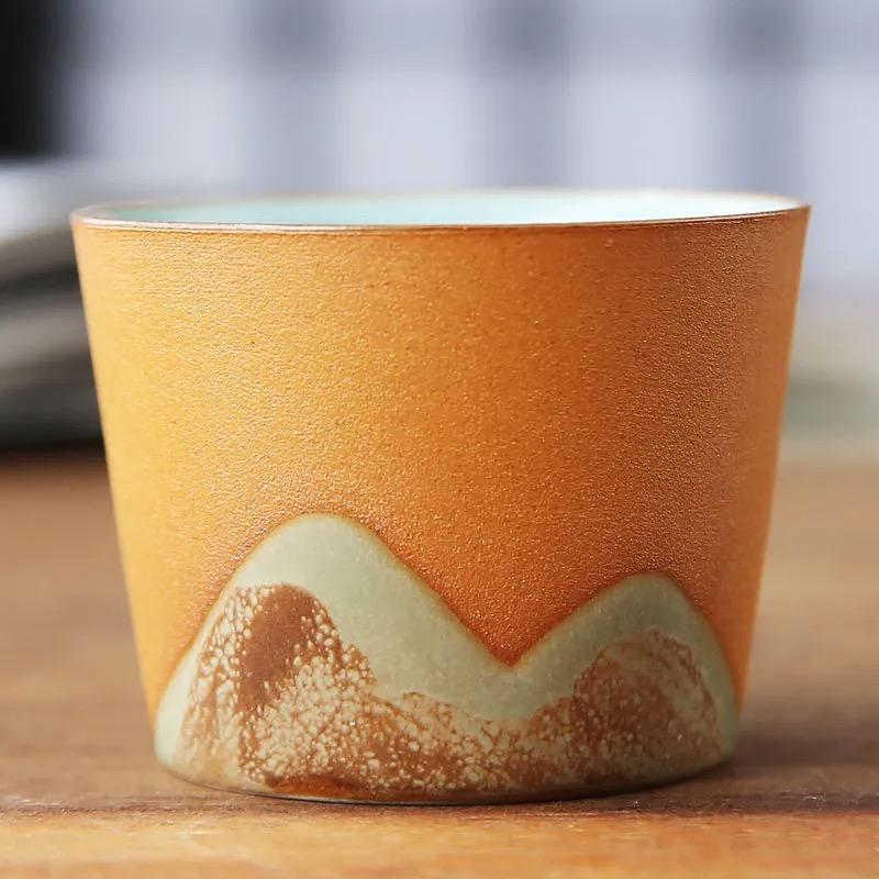 

Японский керамический чайник-грелка – нагревательная свеча для чая и набор для заваривания чая кунг-фу или ароматерапии Cup C 5x4cm 50ml