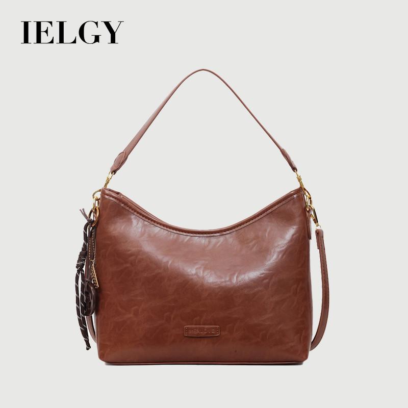 IELGY Ladies Messenger Bag Summer All-Match Retro One-Shoulder Underarm Bucket Bag