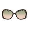 Gucci Womens Green Rose Gradient Lens Butterfly Sunglasses Women Sunglasses GG1021S-001