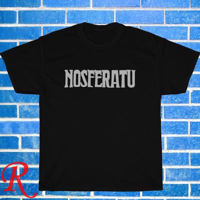 Neu! Vampir Horror Nosferatu Logo Schwarz Grau Marineblau Größe S-5XL Unisex T-Shirt