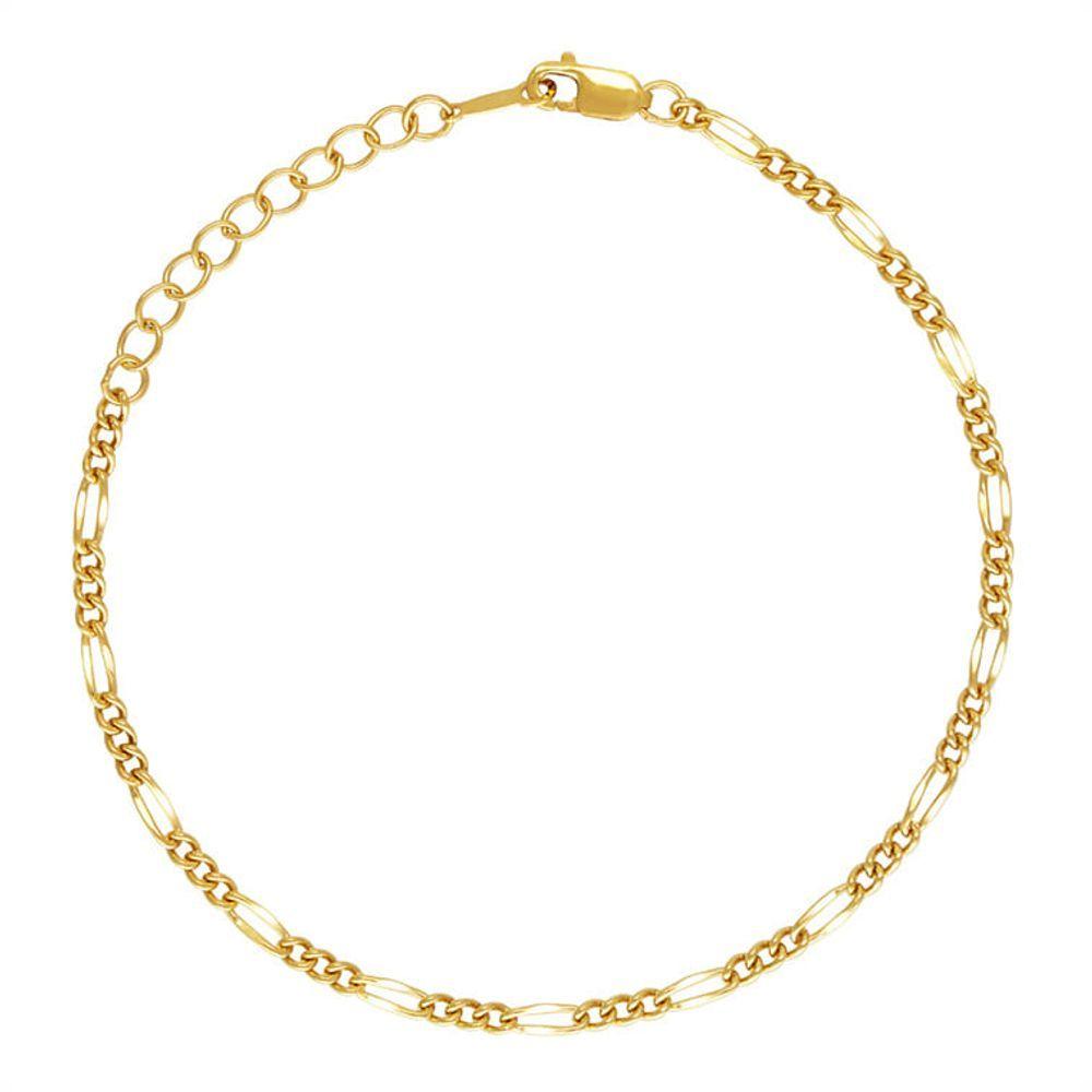 2-pack 2.2mm Gold-Filled Bracelet Dapp Mm Figaro 14K