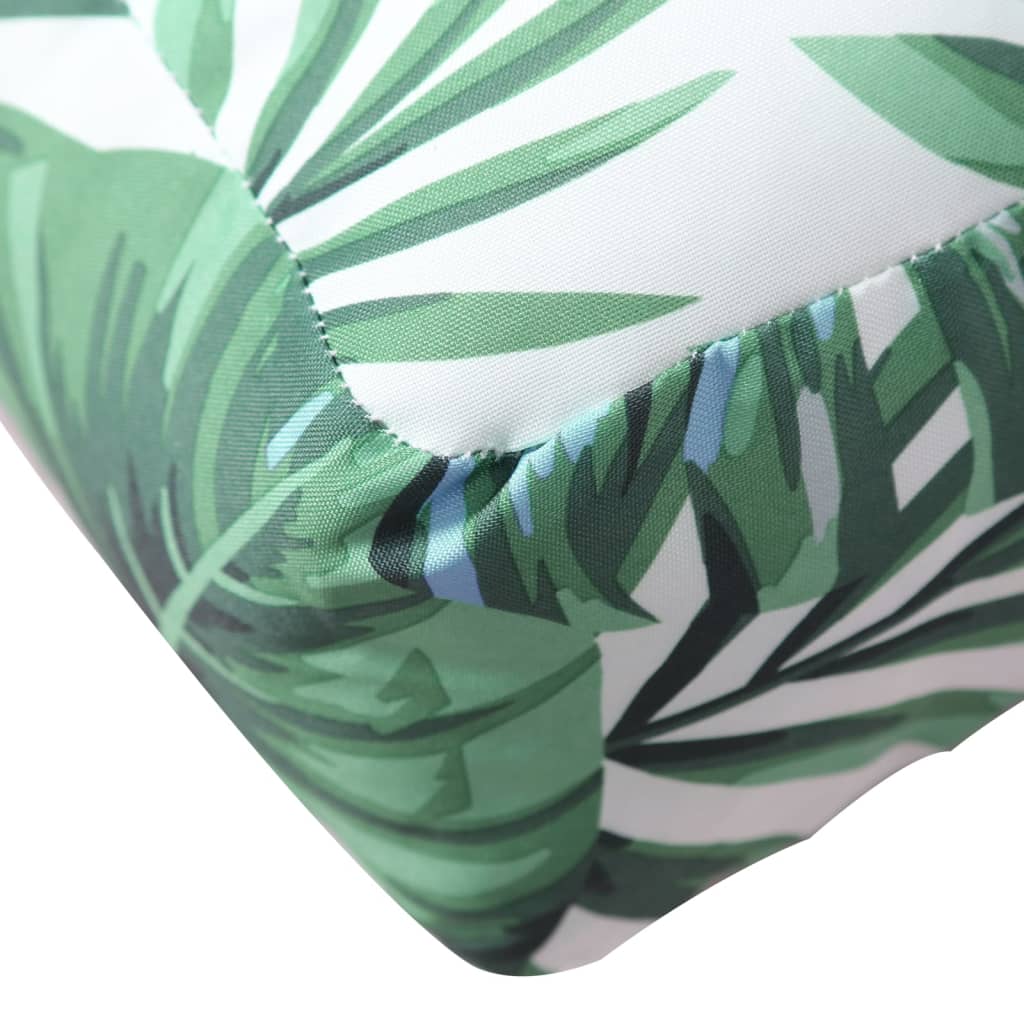 Pallet Cushion with Leaf Pattern 120 X 40 X 12 Cm Fabric