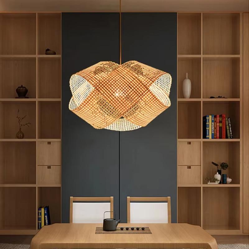 Tea Room Tea Table Hotel Restaurant Paper Japanese Lamps Bamboo Chandelier Durlite New Chinese Style Creative Restaurant