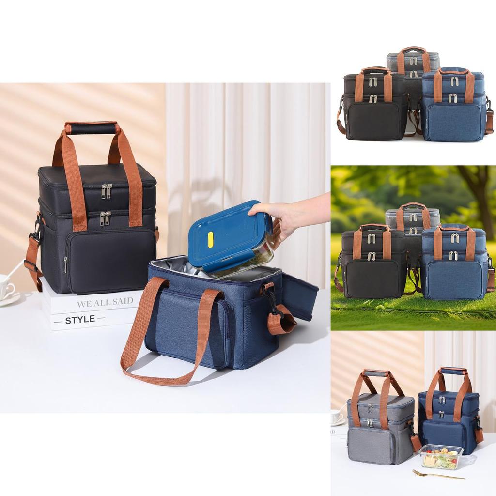 Ice Cooler Bag With Double Layer Insulation For Outdoor Picnics Travel And Food Preservation