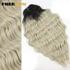FREEDOM Synthetische Flecht-Haarverlängerungen Tief Gewellt 24 Zoll Lang Lockige Braids Haare Ombre Braun Regenbogen Twist Häkel-Haar