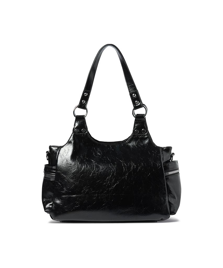 The Green Lab Eyelet Belt Shoulder Bag [Black]