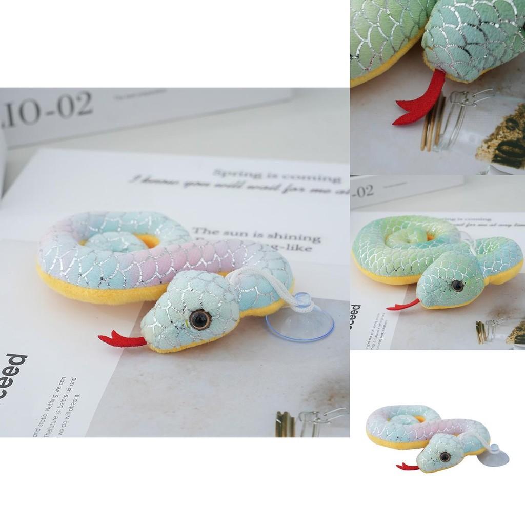 Realistic Tie-dye Snake Plush Toy Soft Pp Cotton Filling Party Decoration