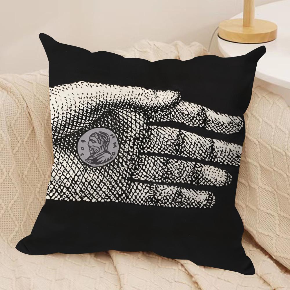 EnglandAbstract Art Figure Cushion Cover Silky Short Plush Double-Sided Printed Pillow Case for Sofa All Seasons Home Decor Gift