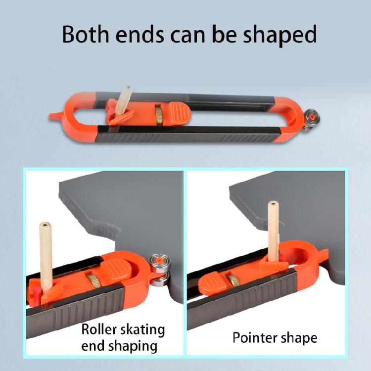 Multifunction Profile Scribing Ruler Movable Carpenter Tool for Floor Laying
