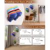 2Pack Hat Rack Baseball Cap Organizers Metal Hat Holder Organizer Wall Mounted Caps Holder Hat Storage Rack