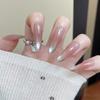 Trendy French Gold Edge Removable Nail Tips - Hot Girl Style