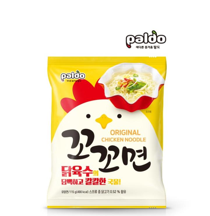 Paldo Kkokkomyeon 115g × 5 | Savory Chicken Instant Noodles