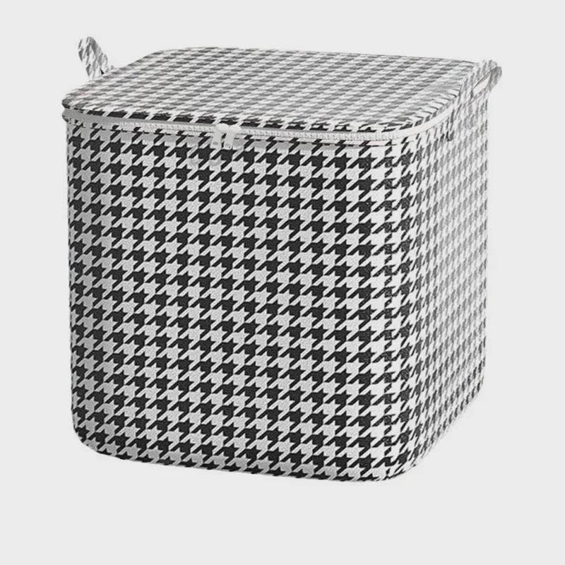 Coș de depozitare pliabil gigant pentru haine și pilote cu mânere pentru rufe, cămin sau mutare