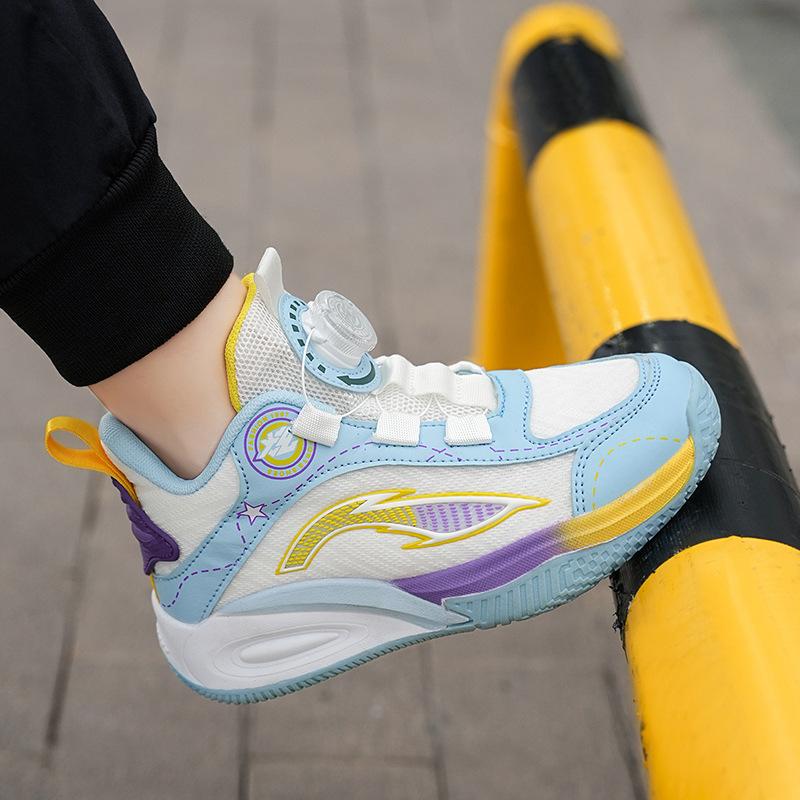 Boys shoes 2025 new autumn middle and older children's mesh breathable sports shoes training actual boys basketball shoes