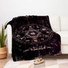Astrology Zodiac Horoscope Symbol Print Wall Art PosterBlanket Flannel Throw Blanket for Sofa, Bed, Travel, Camping, Office