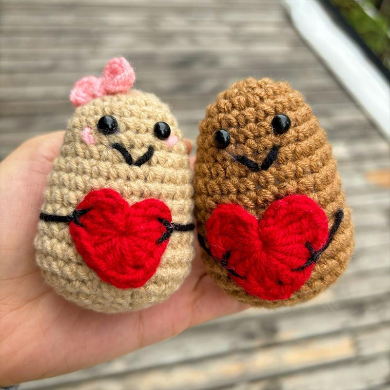 Cartofi croșetat Artificial Croșetat Cartofi Kit de jucărie Accesorii pentru birou Ornament de birou pentru cameră Decor pentru cameră pentru copii Decor pentru acasă